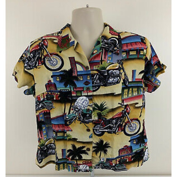 Women’s Hawaiian Harley-Davidson Shirt - Picture 1 of 9